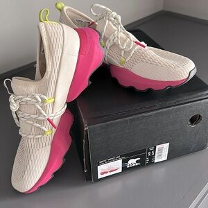 Sorel Women’s Athletic Shoe Kinetic Impact Lace Size 9.5 Natural, Cactus Pink